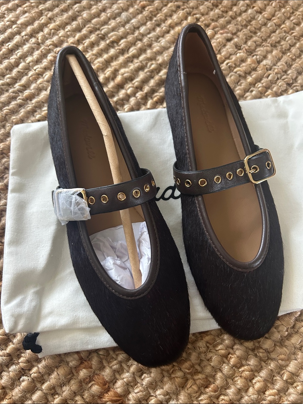 Like New • Madewell Remy Mary Jane Flat in Haircalf - size 6